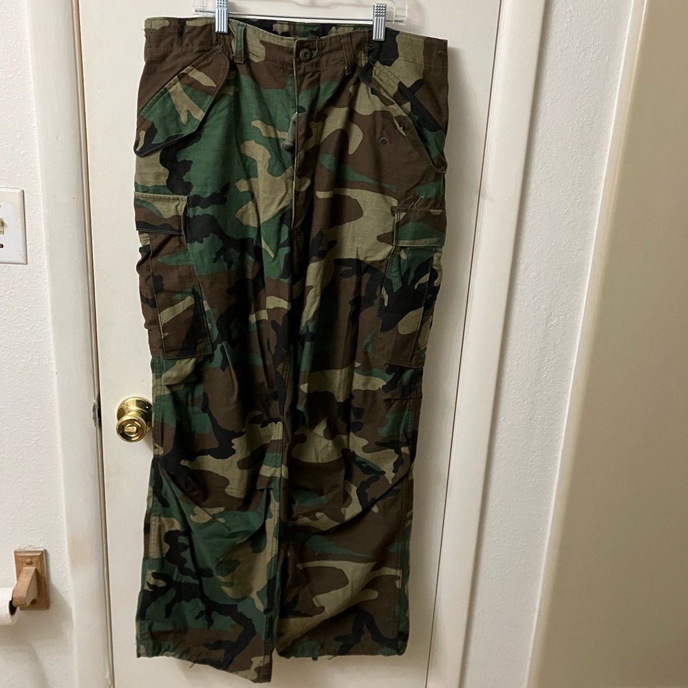 Army Fatigue Camo Pants Unisex Mens Medium M